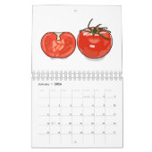 Calendrier Illustration de légumes et de fruits (Jan 2026)