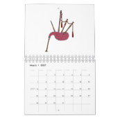 Calendrier Illustration d'instrument de musique (Mar 2027)