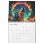 Calendrier Illustration Loup 2024 Art Calender (Mar 2026)