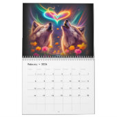 Calendrier Illustration Loup 2024 Art Calender (Feb 2026)