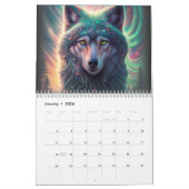 Calendrier Illustration Loup 2024 Art Calender (Jan 2026)
