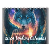 Illustration Loup 2024 Art Calender