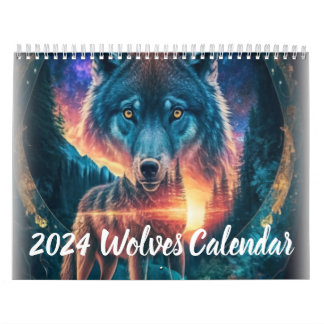 Calendrier Illustration Loup 2024 Art Calender