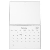 Calendrier Illustration vintage de paresse (Feb 2027)