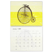 Calendrier Illustrations Arrière - plans rétro à bicyclettes  (Jan 2027)