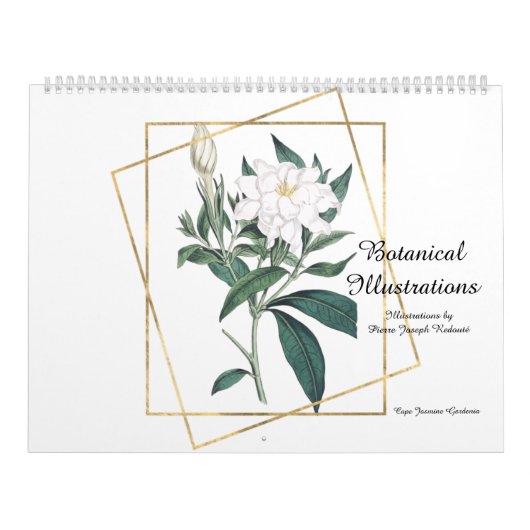 Calendrier Illustrations botaniques de Pierre-Joseph Redouté (Protection)