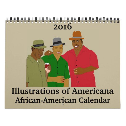 Calendrier Illustrations d'Americana afro-américaine (Protection)