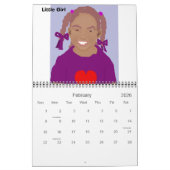 Calendrier Illustrations d'Americana afro-américaine (Feb 2026)