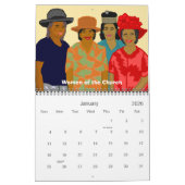 Calendrier Illustrations d'Americana afro-américaine (Jan 2026)