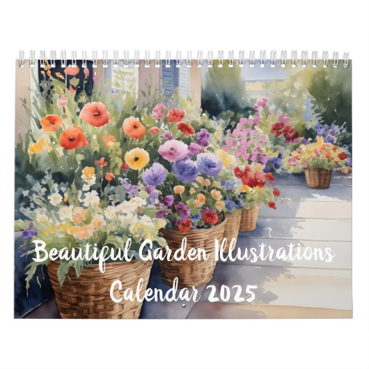 Calendrier Illustrations de beau jardin (Protection)