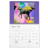 Calendrier illustrations de chevaux amusantes de mon calendri (Feb 2026)