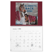 Calendrier illustrations de chevaux amusantes de mon calendri (Jan 2026)