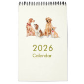 Calendrier Illustrations de chien mignon Amoureux de les chie (Protection)
