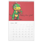 Calendrier Illustrations De Dinosaures Cute (Jan 2027)