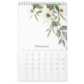 Calendrier Illustrations du jardin botanique floral d'aquarel (Feb 2026)
