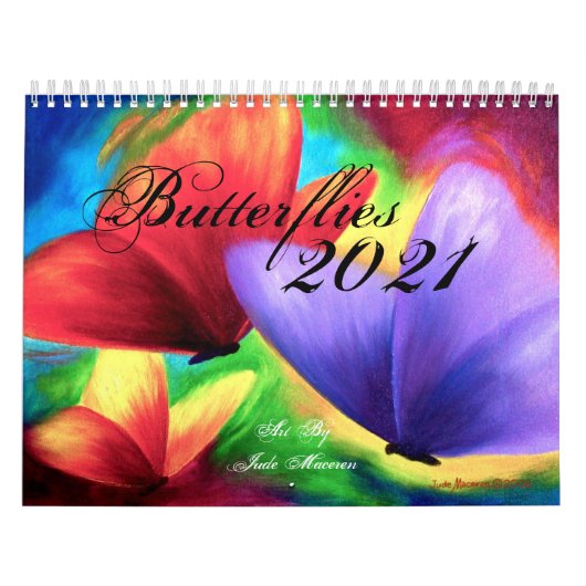 Calendrier Illustrations florales de papillon moderne 2022 Mu (Protection)