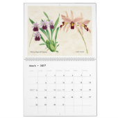 Calendrier Illustrations vintages de l'orchidée botanique 202 (Mar 2027)