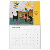 Calendrier illustré mignon avec chats (Jan 2026)
