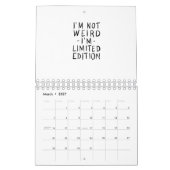 Calendrier I'm Not Weird (Mar 2027)