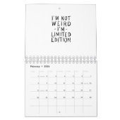 Calendrier I'm Not Weird (Feb 2026)