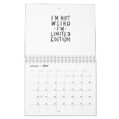 Calendrier I'm Not Weird (Jan 2026)