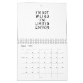 Calendrier I'm Not Weird (Mar 2026)