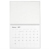 Calendrier image en noir et blanc d'un design orné (Feb 2027)