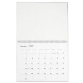 Calendrier image en noir et blanc d'un design orné (Jan 2027)