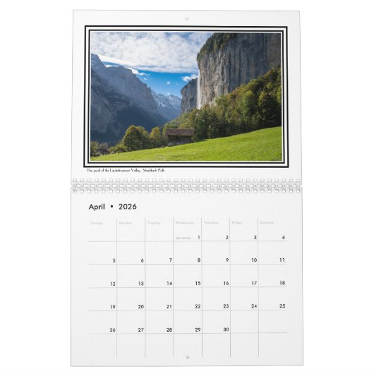 Calendrier Images des Alpes suisses (Apr 2026)