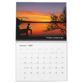 Calendrier Images et texte de pêche sur chaque page (Jan 2027)