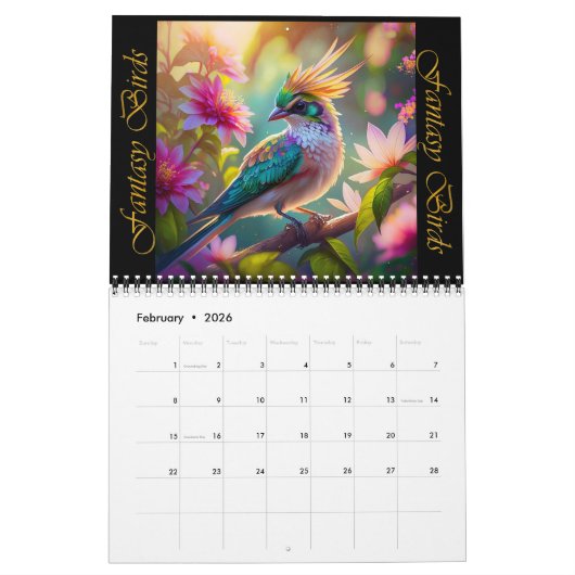 Calendrier Imaginaire Birds Iridescente Series (Feb 2026)