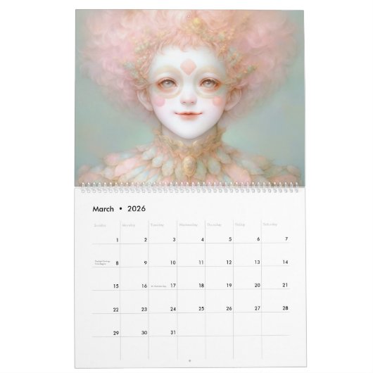 Calendrier imaginaire des Clowns Pastel 2024 (Mar 2026)