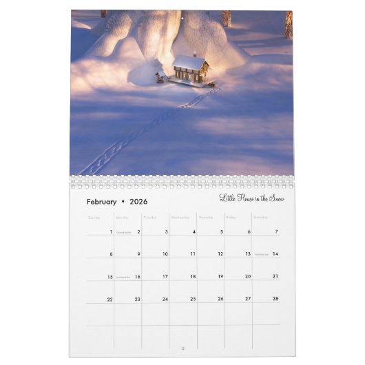 Calendrier imaginaire et paysage 3D SilverWebForge 2022 (Feb 2026)