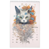 Calendrier Imaginaire fleuri animaux sauvages aquarelle nouve (Mar 2026)