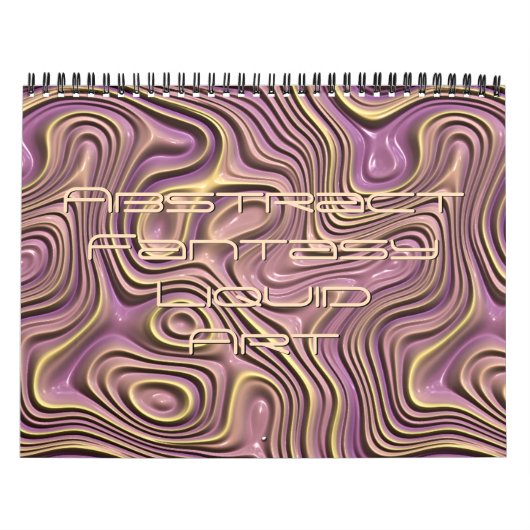 Calendrier Imaginaire funky Waves 3D Design d'art moderne (Protection)