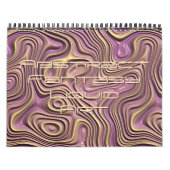 Calendrier Imaginaire funky Waves 3D Design d'art moderne (Protection)
