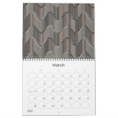 Calendrier Imaginaire funky Waves 3D Design d'art moderne (Mar 2027)