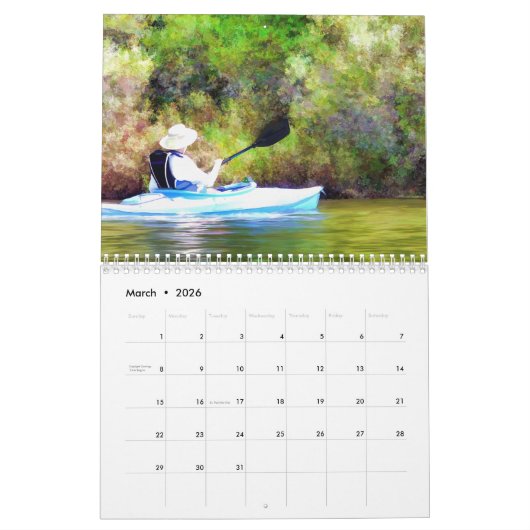 Calendrier Imaginaire numérique peinture Abstraite (Mar 2026)