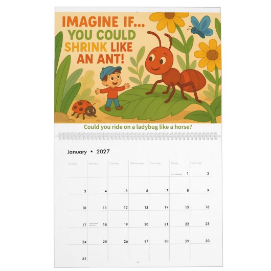 Calendrier Imagine If… Kids’ Creative Imagination Calendar (Jan 2027)
