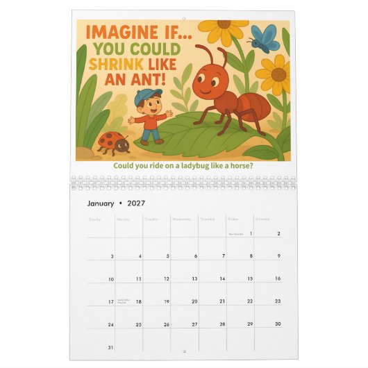 Calendrier Imagine If… Kids’ Creative Imagination Calendar (Jan 2027)