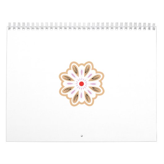 Calendrier Impression d'art floral Mandala | Décor Boho (Protection)