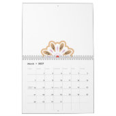Calendrier Impression d'art floral Mandala | Décor Boho (Mar 2027)