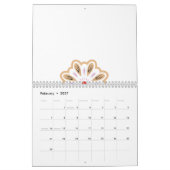 Calendrier Impression d'art floral Mandala | Décor Boho (Feb 2027)