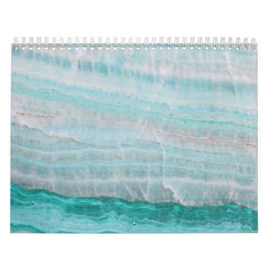 Calendrier Impression en pierre de granit turquoise (Protection)