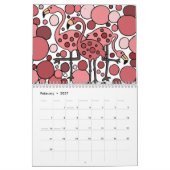 Calendrier impressionnant d'art abstrait (Feb 2027)