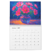 Calendrier Impressionnisme Floral Vibrant (Jan 2027)