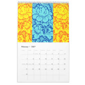 Calendrier imprimé floral espagnol (Feb 2027)