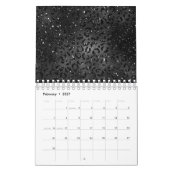 Calendrier Imprimé léopard guépard noir, animal stylé simple (Feb 2027)