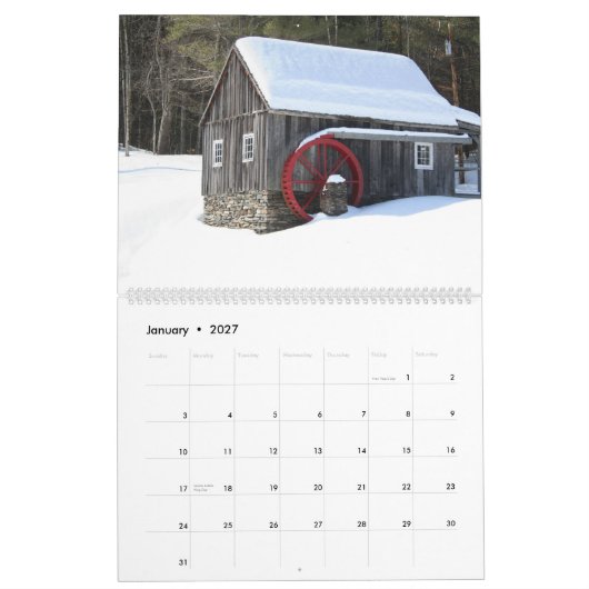 Calendrier imprimé par coutume (Jan 2027)