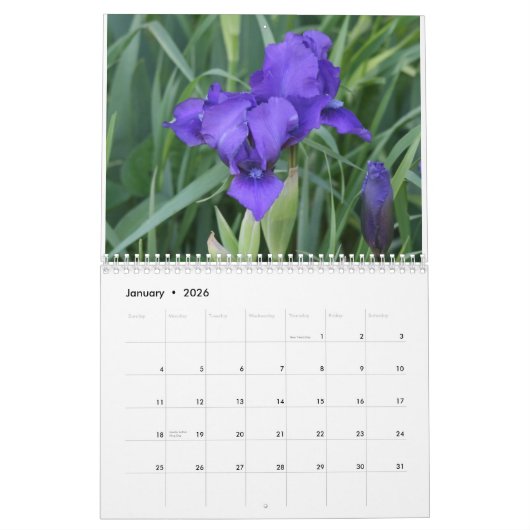 Calendrier imprimé par coutume (Jan 2026)